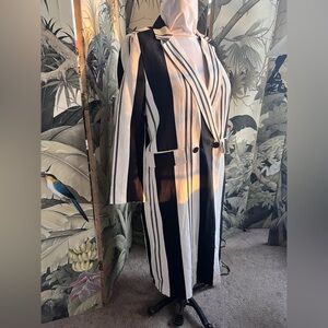 Zara Monochrome Striped Blazer